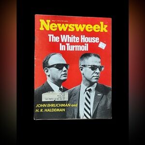 Vintage Newsweek Magazine - The White House In Turmoil-Red Cover